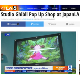 Studio Ghibli Pop-Up Shop at JapanLA is on KTLA!