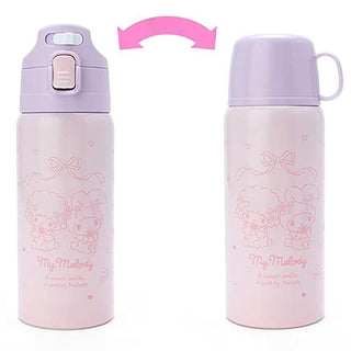 My Melody Stainless Steel Water Bottle with Pouch