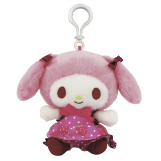 Sanrio Chocolate Strawberry Dress Clip-On Mascot