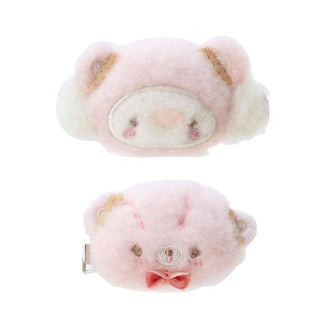 Cogimyun Handmade Teddy Bear Plush Hair Clip Set