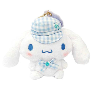 Cinnamoroll & Milk Gingham Hat Plush Mascot Keychain