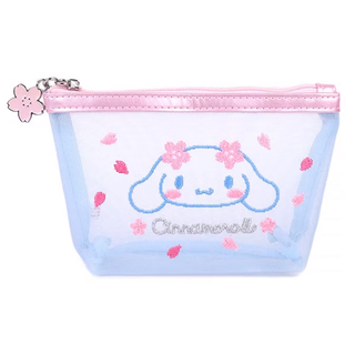 Sanrio Pink Sakura Mesh Zipper Pouch