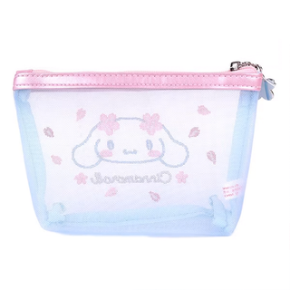 Sanrio Pink Sakura Mesh Zipper Pouch