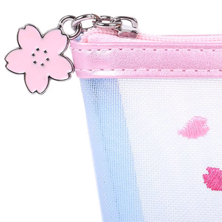 Sanrio Pink Sakura Mesh Zipper Pouch