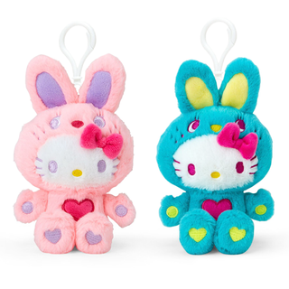 Hello Kitty Colorful Bunny Plush Mascot Keychain