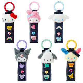 Sanrio Denim Patch Logo Keychain