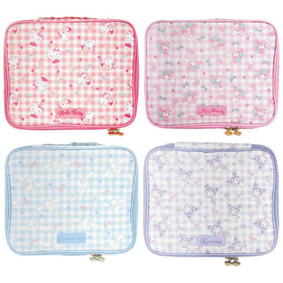 Sanrio Ribbon Gingham Divider Cosmetic Case