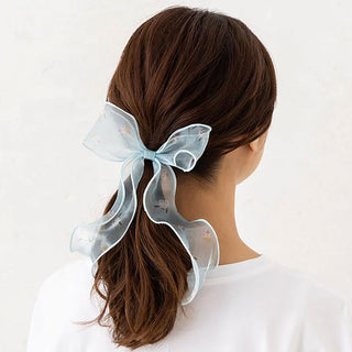 Sanrio Grid Big Ribbon Ponytail Holder