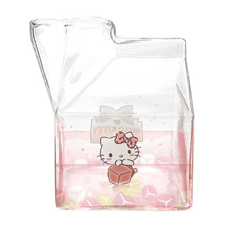 Sanrio Characters Kawaii Glass Milk Carton Cup