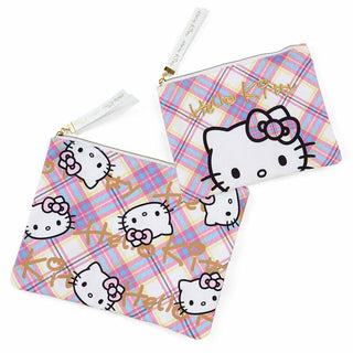 Hello Kitty 50th Tartan Flat Pouch Set