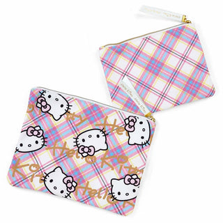 Hello Kitty 50th Tartan Flat Pouch Set