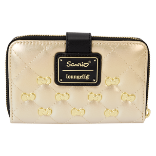 Hello Kitty 50th Anniversary Metallic Gold Zip Around Wallet