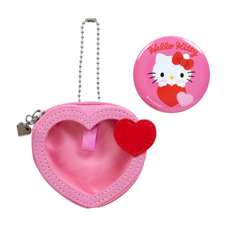 Sanrio Colorful Heart Mini Pouch and Badge