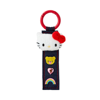 Sanrio Denim Patch Logo Keychain