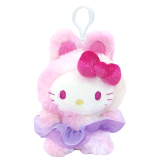 Hello Kitty Rainbow Bunny Mascot Clip