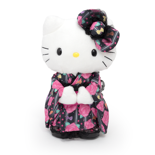 Hello Kitty Rose Black Kimono Standing Plush