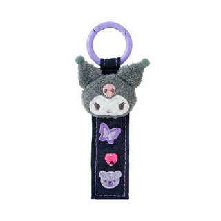 Sanrio Denim Patch Logo Keychain