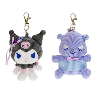 Kuromi Flower Ribbon Plush Mascot Keychain