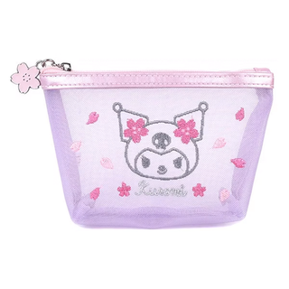 Sanrio Pink Sakura Mesh Zipper Pouch