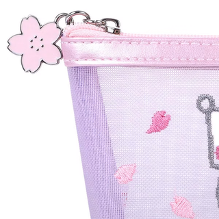 Sanrio Pink Sakura Mesh Zipper Pouch