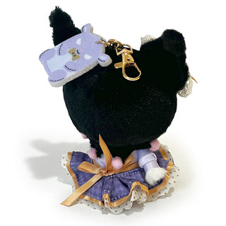 Kuromi Gold Ribbons Plush Mascot Keychain