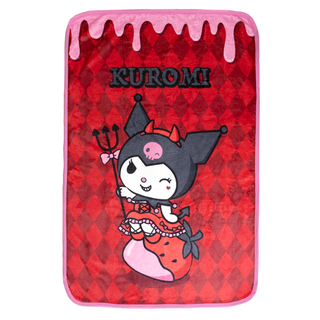 Kuromi Sweet Strawberry Throw Blanket