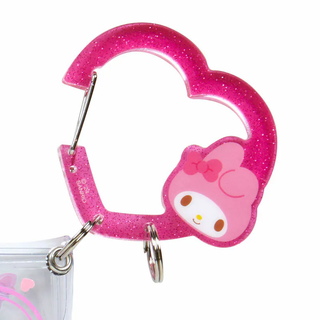 Sanrio Colorful Heart Carabiner Clear Pouch