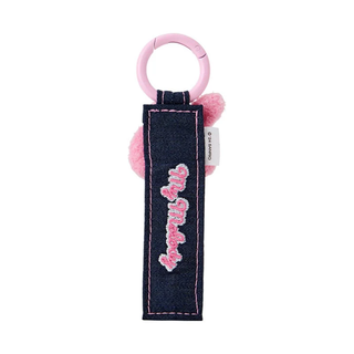 Sanrio Denim Patch Logo Keychain