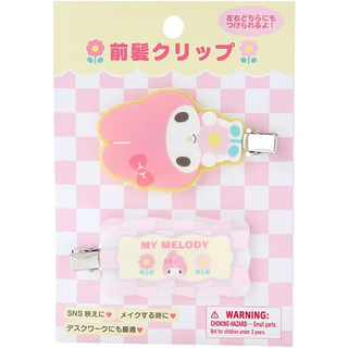 Sanrio Pastel Check Hair Clip Set