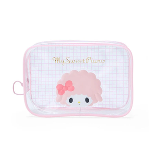 Sanrio Clear Grid Zipper Pouch