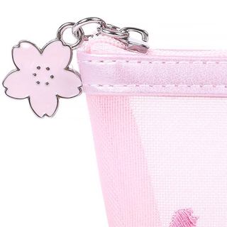 Sanrio Pink Sakura Mesh Zipper Pouch