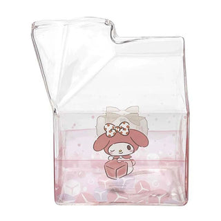 Sanrio Characters Kawaii Glass Milk Carton Cup