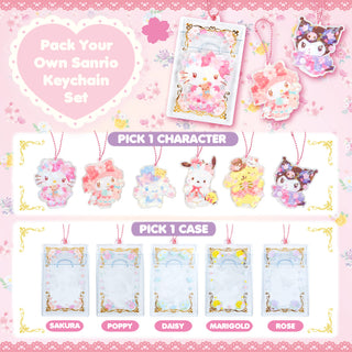 Pack Your Own Sanrio Flower Keychain with Case