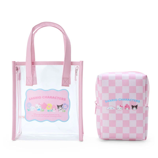 Sanrio Pastel Check Clear Convertible Mini Tote