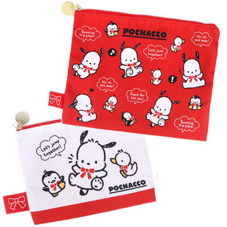 Pochacco 35th Anniversary Red Ribbon Flat Pouch Set