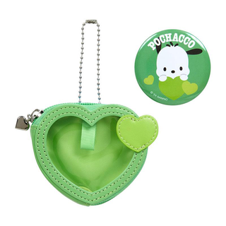 Sanrio Colorful Heart Mini Pouch and Badge