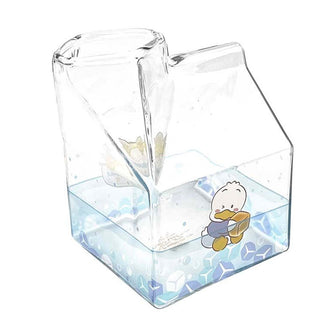 Sanrio Characters Kawaii Glass Milk Carton Cup