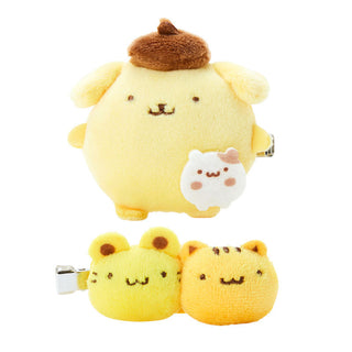 Round Pompompurin Hair Clip Set