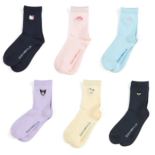 Sanrio Classic Embroidered Crew Socks