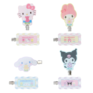 Sanrio Pastel Check Hair Clip Set