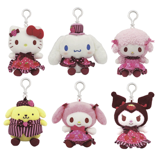 Sanrio Chocolate Strawberry Dress Clip-On Mascot