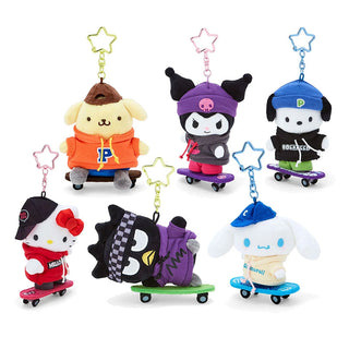 Sanrio Skateboard Plush Mascot Keychain