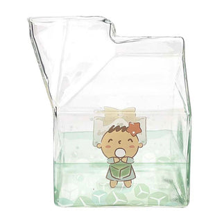 Sanrio Characters Kawaii Glass Milk Carton Cup