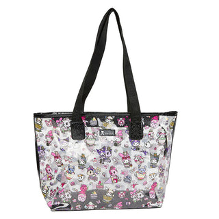 tokidoki x Kuromi & My Melody Garden Party Clear Zip Tote Bag