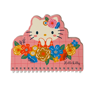 Hello Kitty Flowers Die-Cut Spiral Notepad