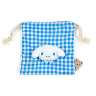 Sanrio Characters Plaid Drawstring Pouch