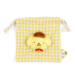 Sanrio Characters Plaid Drawstring Pouch