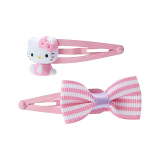 Sanrio Striped Ribbon Hair Clip Set