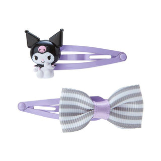 Sanrio Striped Ribbon Hair Clip Set