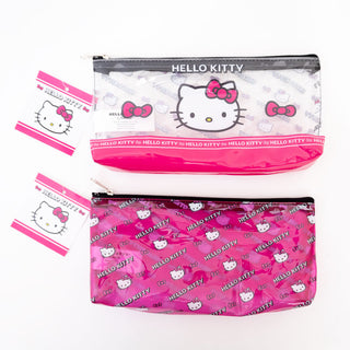 Hello Kitty Pink Print Vinyl Pencil Pouch